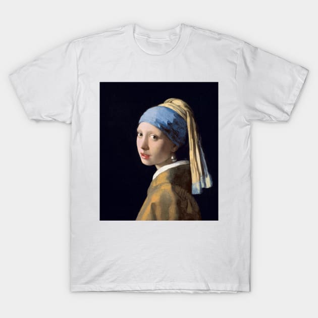 Girl with a Pearl Earring by Jan Vermeer T-Shirt by Classic Art Stall